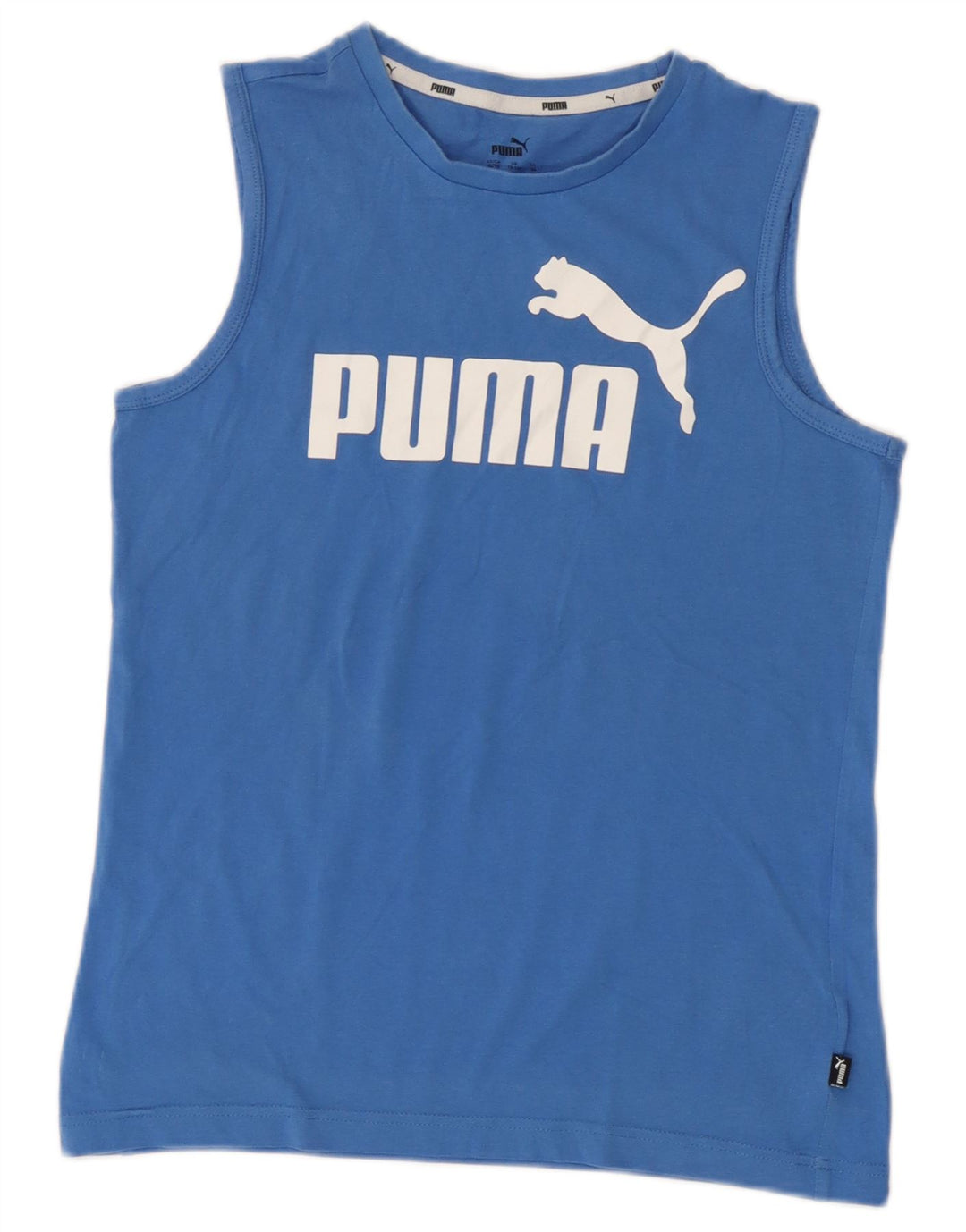 Chłopięca kamizelka z grafiką Puma 13-14 lat, niebieska bawełna