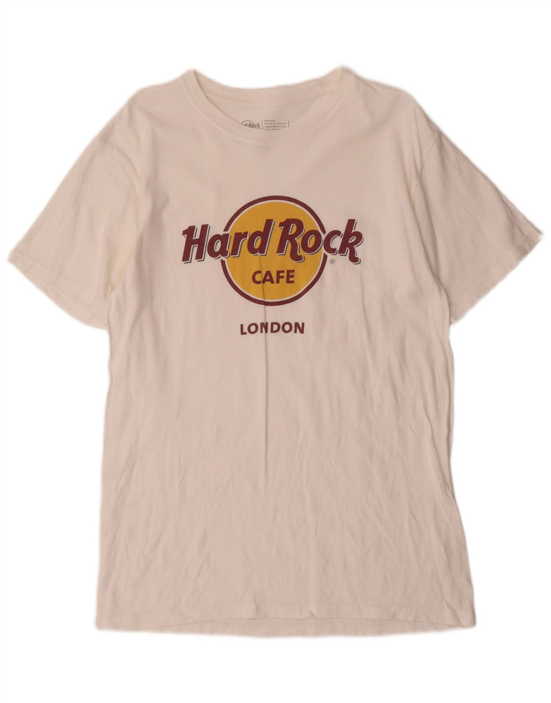 T-shirt męski HARD ROCK CAFE London z grafiką, średni, biały, bawełniany