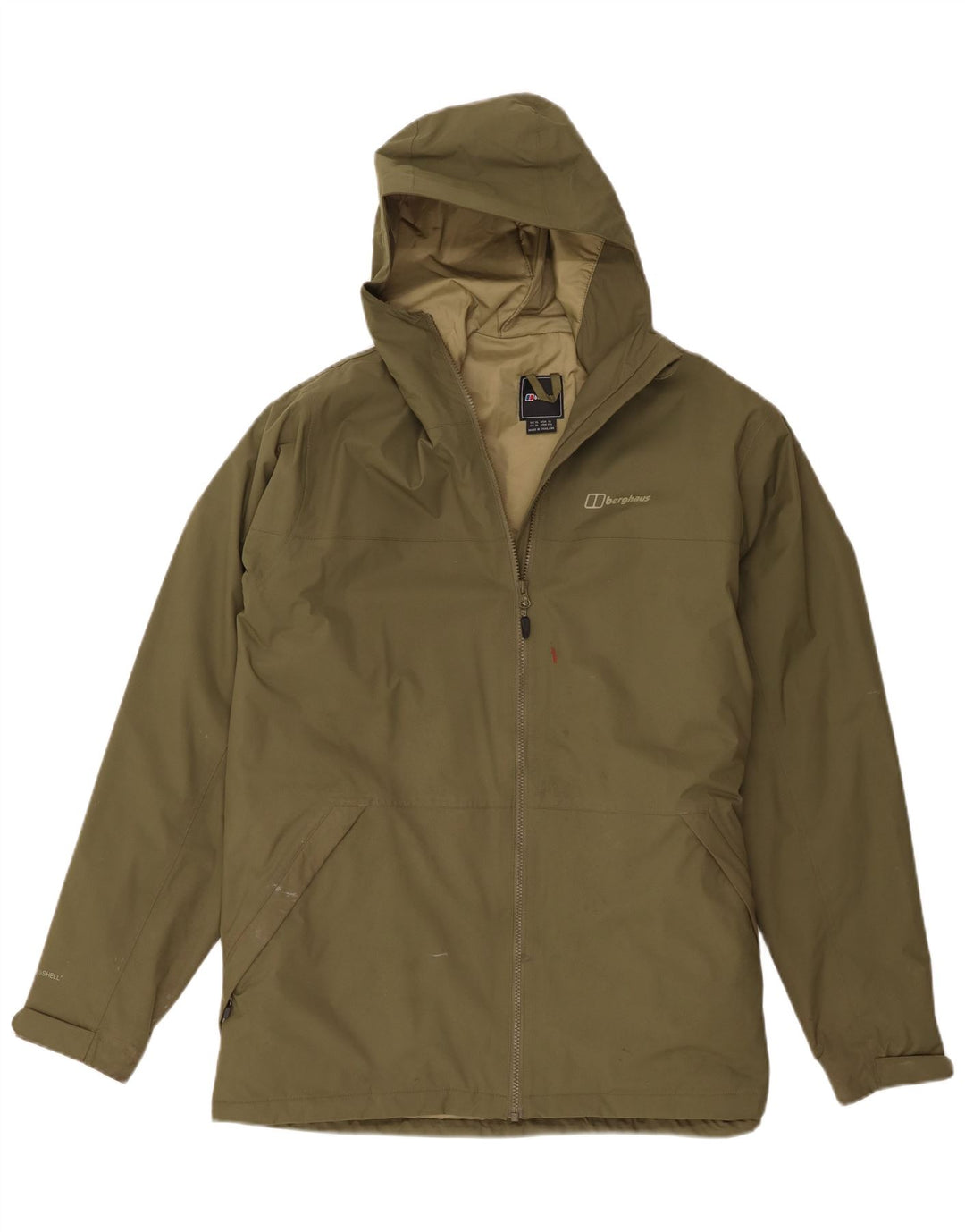 Męska kurtka przeciwdeszczowa z kapturem Berghaus UK 42 XL Khaki, poliamid