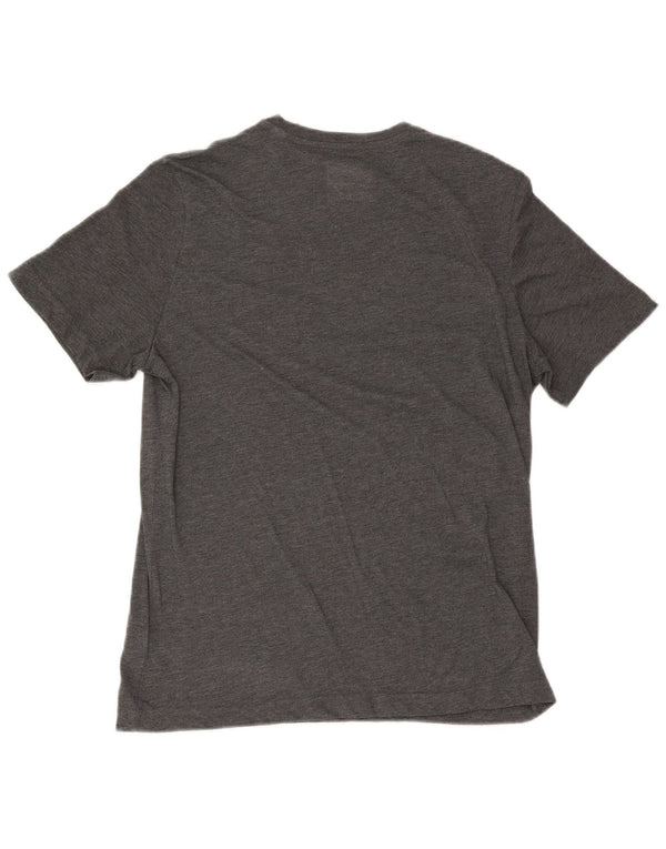 Męski T-shirt Reebok o regularnym kroju z grafiką, duży, szary, nakrapiany poliester