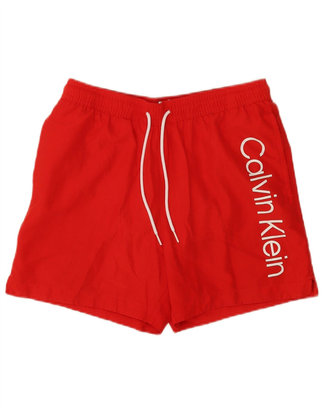 Męskie spodenki kąpielowe Calvin Klein z grafiką, małe, czerwone, poliestrowe