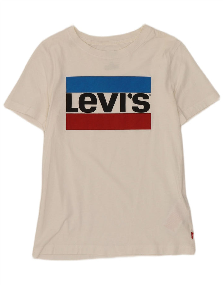 Chłopięcy T-shirt z grafiką Levi's, 11-12 lat, biała bawełna