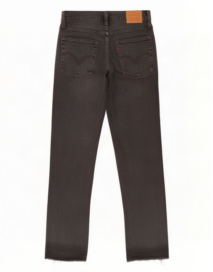 Damskie proste dżinsy Levi's W28 L27 Czarna bawełna