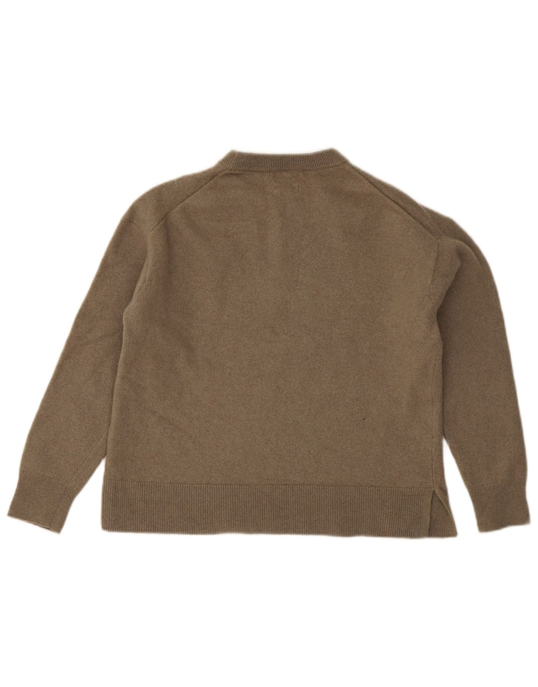 Sweter damski Massimo Dutti z okrągłym dekoltem UK 14, duży, szary, wełniany