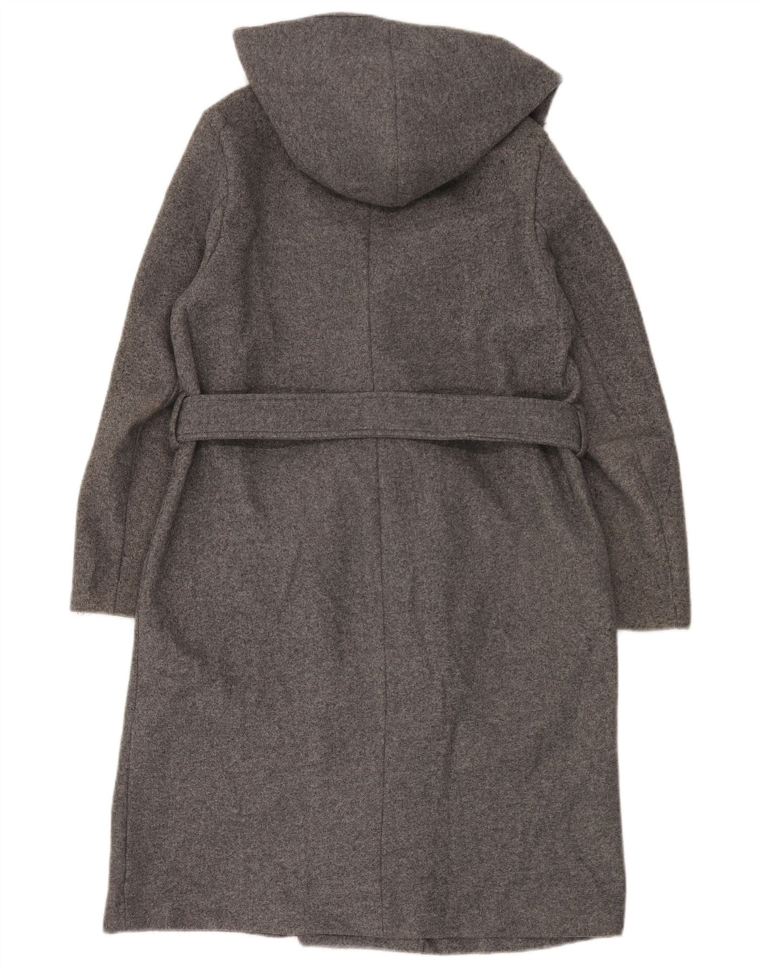 Damski płaszcz oversize z kapturem Zara UK 6 XS, szary poliester