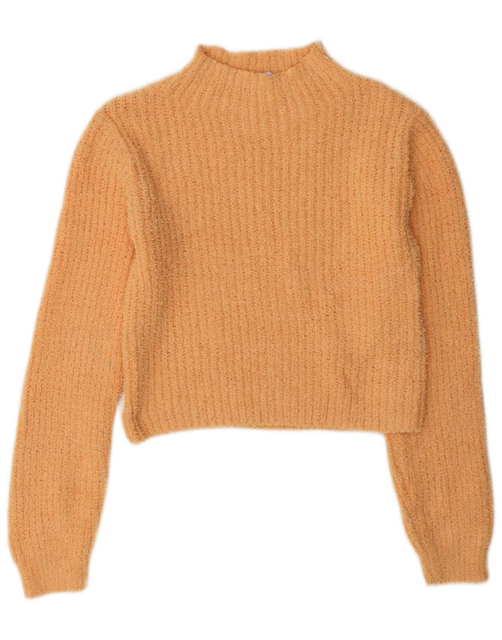 Damski sweter z golfem Zara, UK 10, mały, pomarańczowy poliester