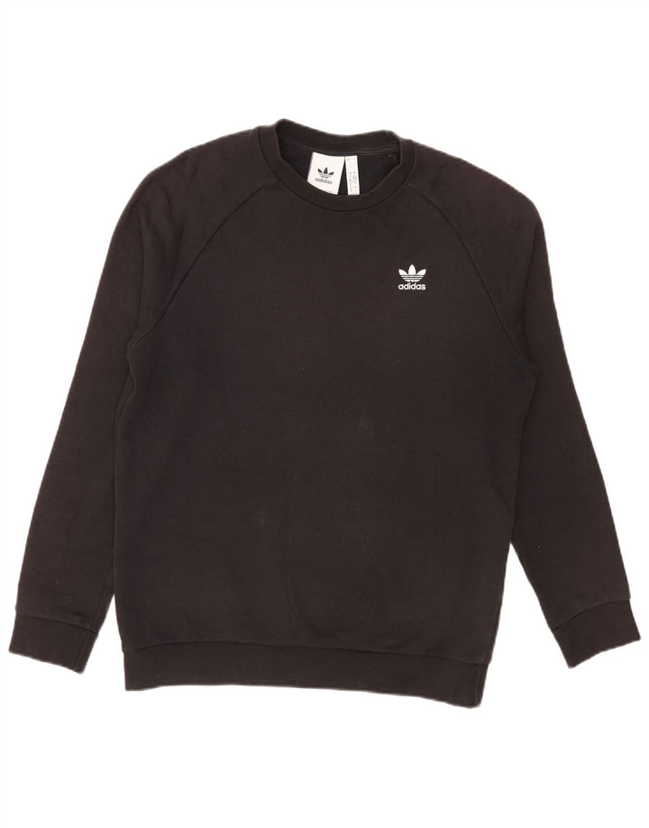 Bluza męska Adidas o luźnym kroju, mała, czarna, bawełniana