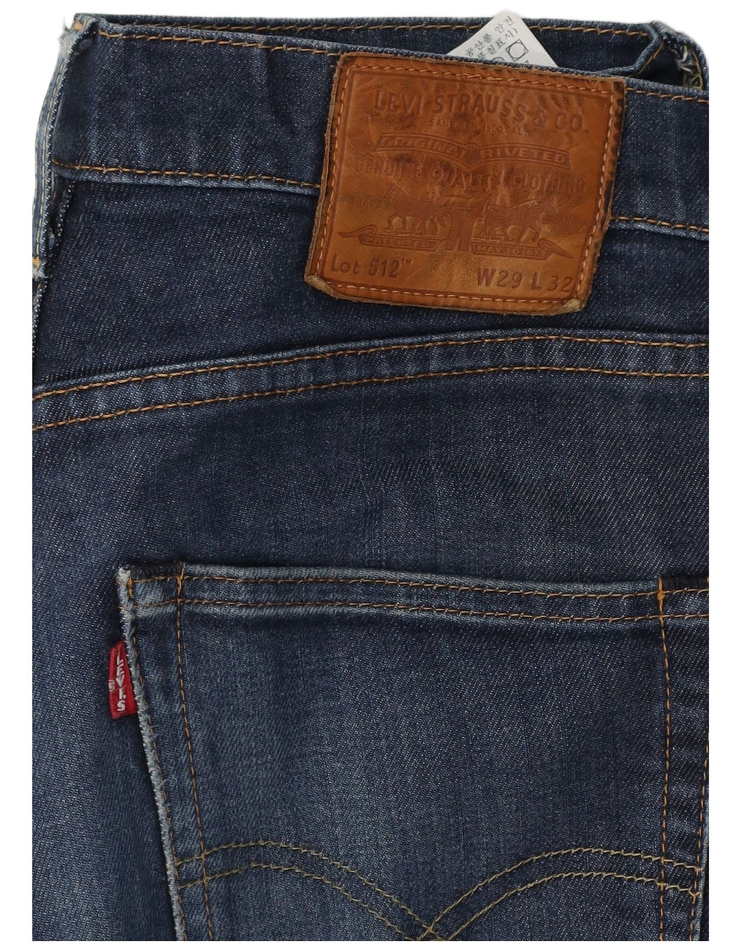 Męskie jeansy LEVI'S 512 Slim, zwężane, W29 L27, niebieska bawełna