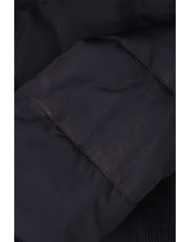 Damski płaszcz oversize z kapturem, ocieplany Hobbs UK 8, mały, granatowy, poliester