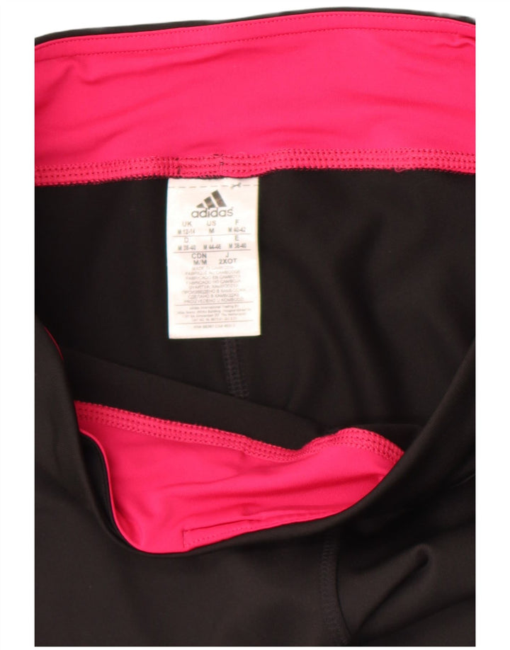 Damskie legginsy Adidas Climalite Capri UK 12/14 Średni czarny poliester