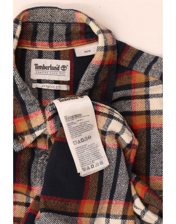 Męska koszula flanelowa Timberland o regularnym kroju, średnia wielokolorowa bawełniana krata
