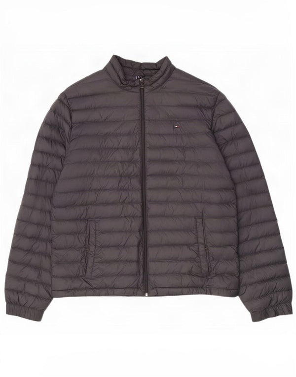 Męska ocieplana kurtka Tommy Hilfiger UK 44 2XL Szary nylon