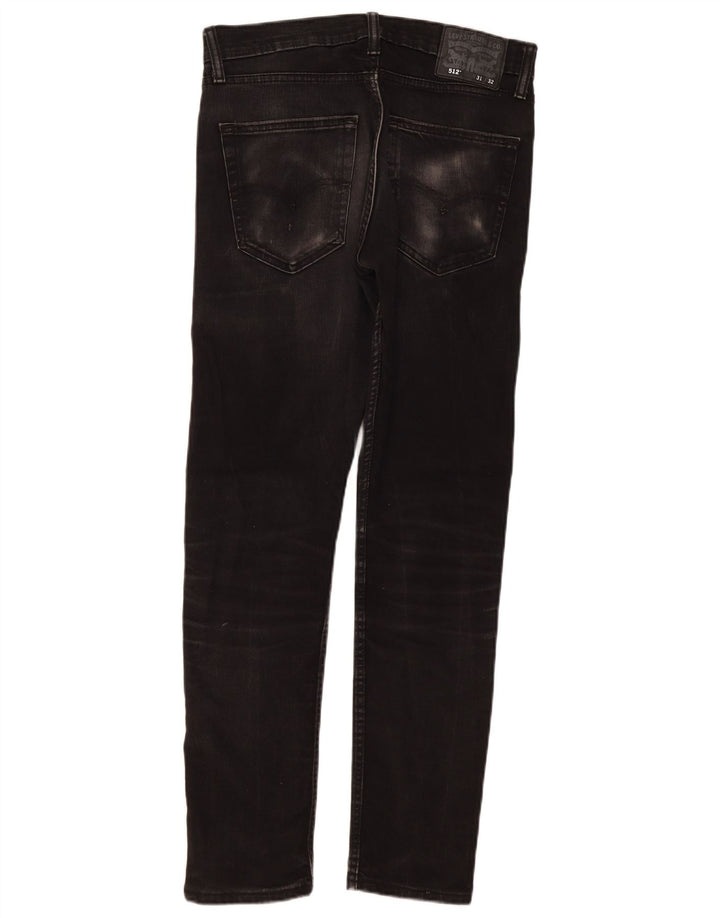 Męskie jeansy slim zwężane Levi's W31 L32, czarna bawełna
