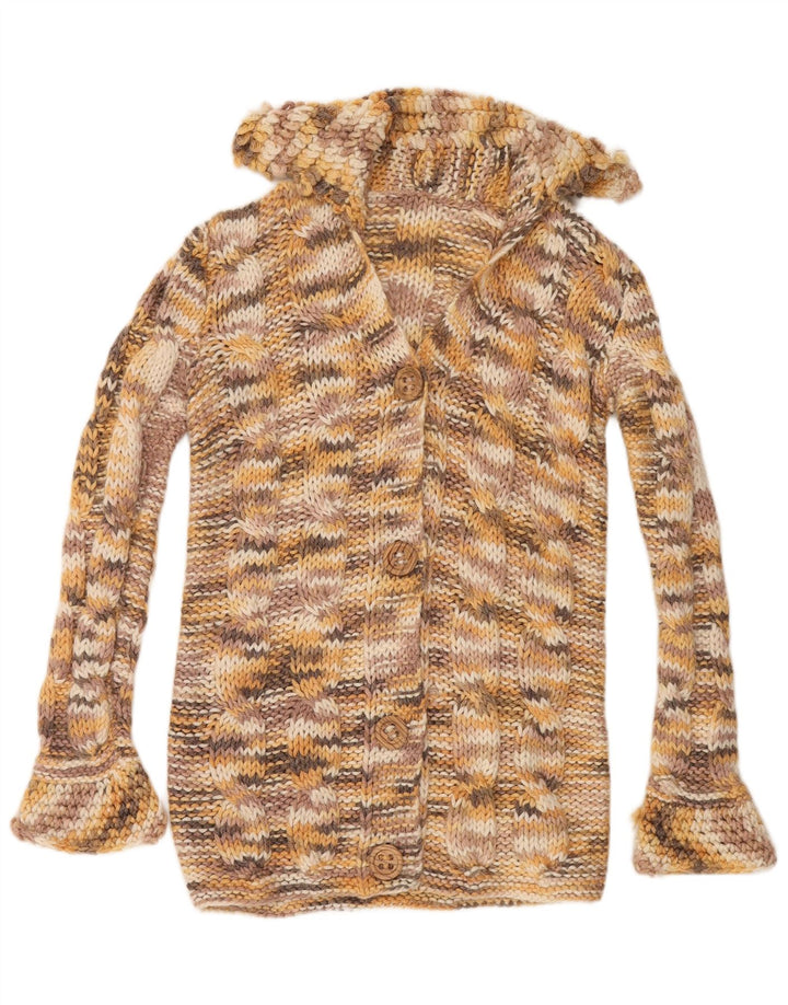 Sweter damski w stylu vintage, UK 14, duży, wielokolorowy, nakrapiany