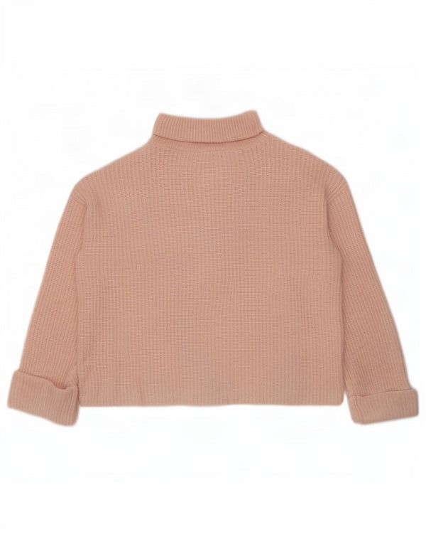 Marks & Spencer Damski sweter oversize z golfem, UK 14, średni róż