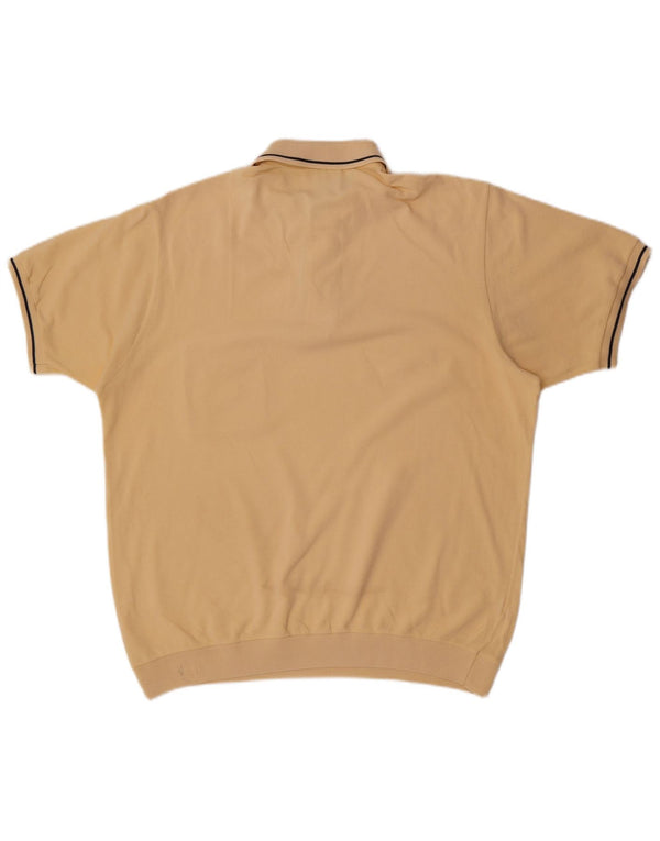 Lacoste Męski sweter z golfem Sherpa, rozmiar 7 2XL, żółte paski