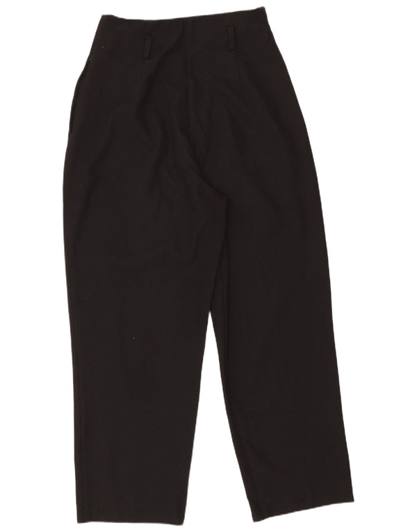 Zara Damskie spodnie typu casual z wysokim stanem, małe, W26 L25, czarny poliester