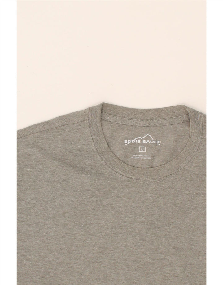 EDDIE BAUER Mens T-Shirt Top Large Grey Cotton Vintage Eddie Bauer and Second-Hand Eddie Bauer from Messina Hembry 