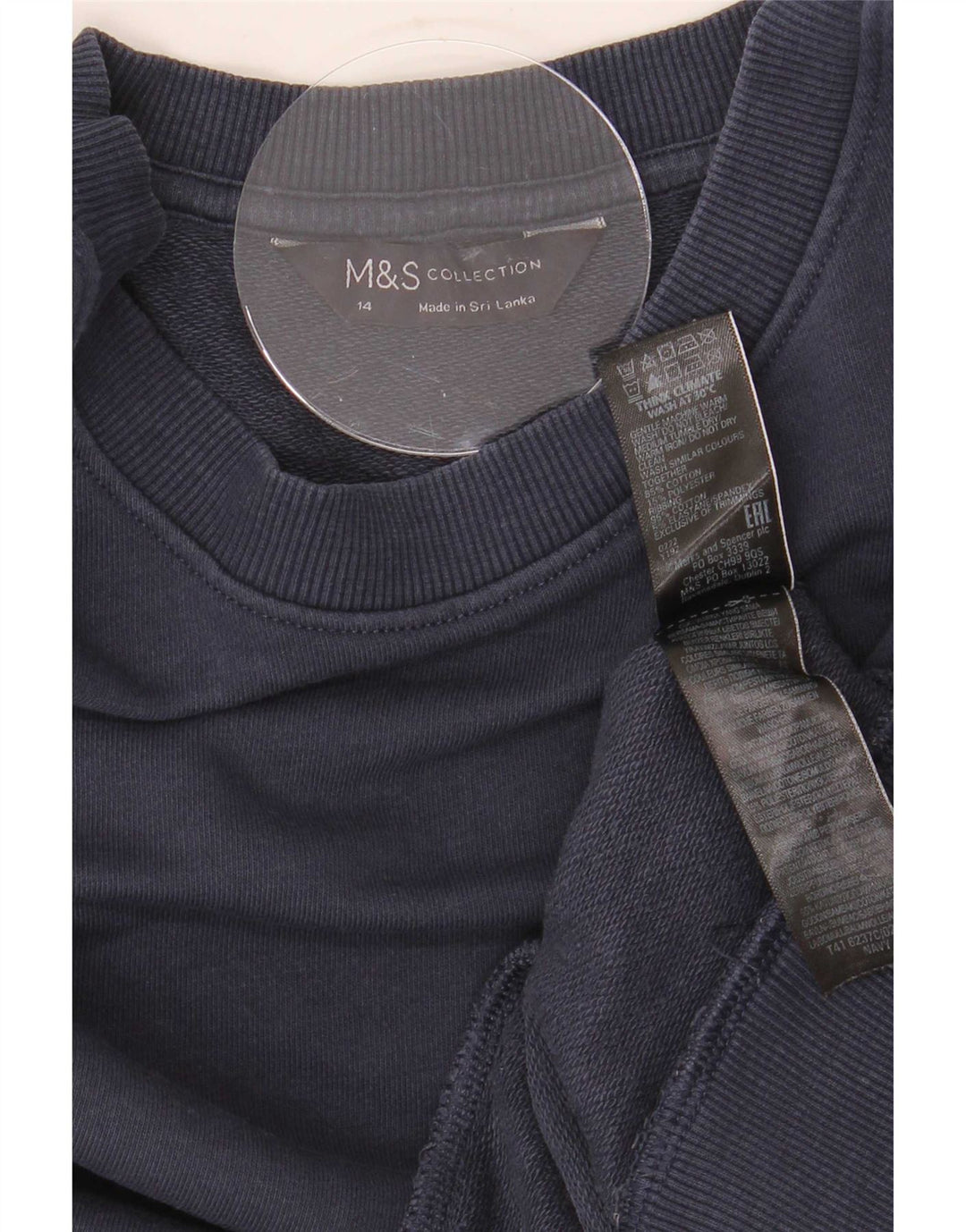 Damska bluza dresowa Marks & Spencer UK 14, średnia, granatowa, bawełniana
