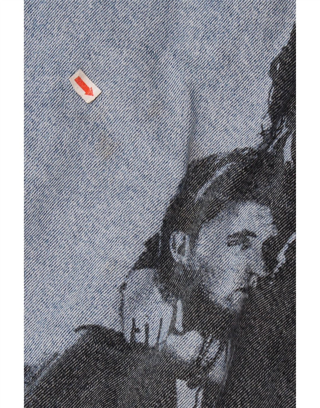 Męska kurtka dżinsowa VINTAGE Graphic UK 36/38 Mała niebieska bawełniana