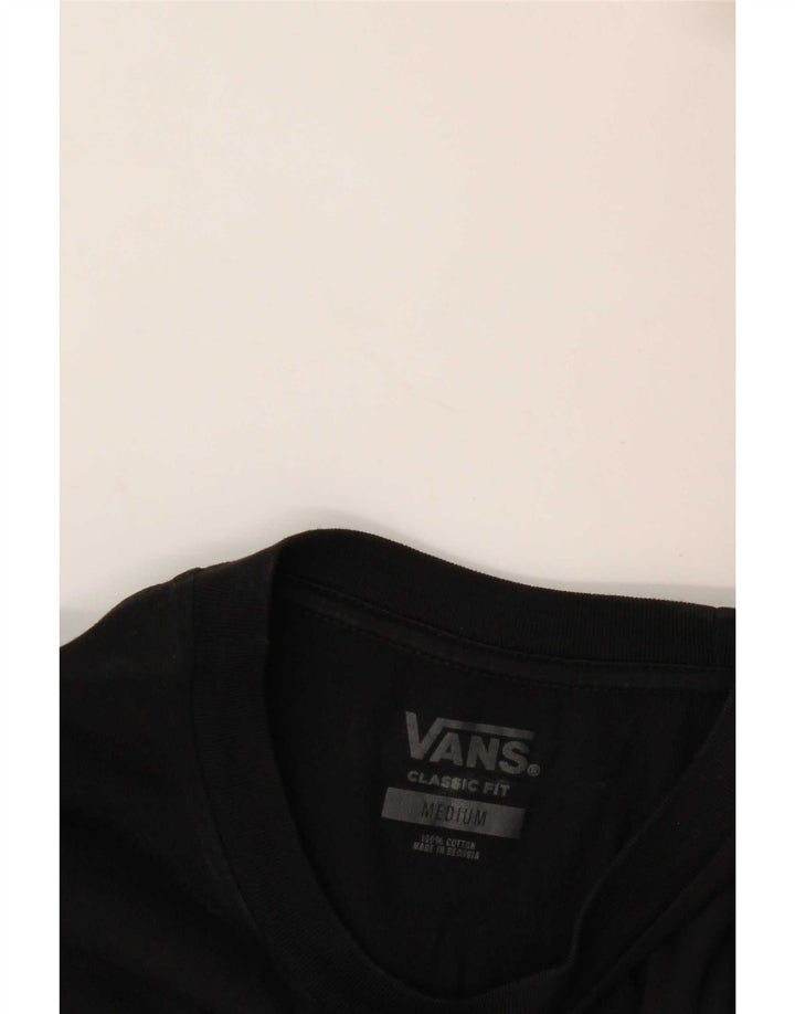 Męski T-shirt Vans o klasycznym kroju, średni czarny, bawełniany