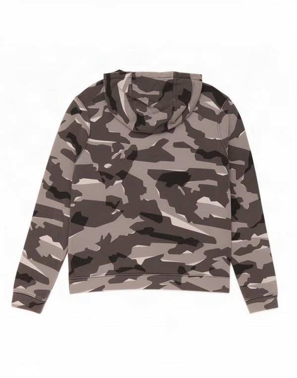 Chłopięca bluza z kapturem Nike z grafiką 13-14 lat XL, szara bawełna w kamuflażu