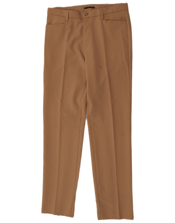 Damskie spodnie typu slim casual Sisley IT 50 XL W32 L34 Brązowy poliester