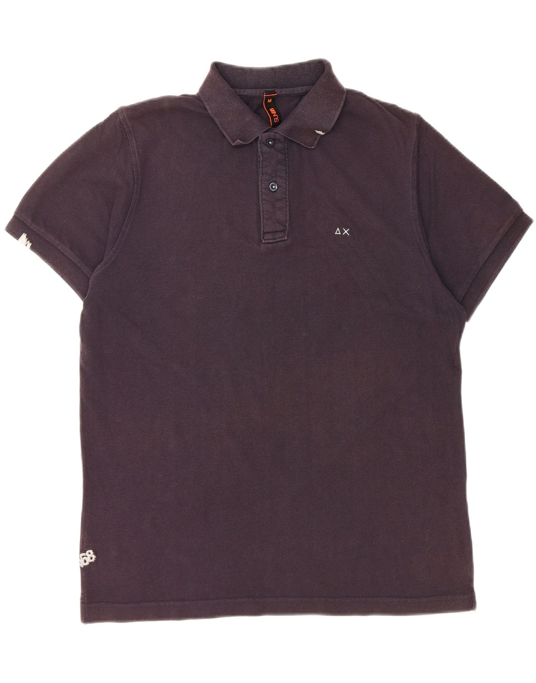 SUN68 Mens Polo Shirt Medium Navy Blue Cotton