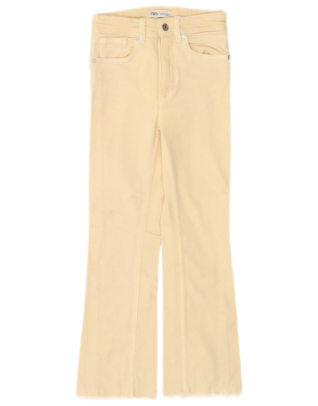 Jeansy damskie Bootcut Zara EU 34 2XS W24 L24 Beżowe