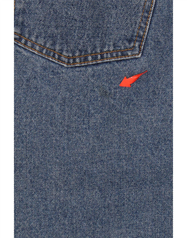 Damska spódnica jeansowa z wysokim stanem VINTAGE UK 18 XL W32 niebieska