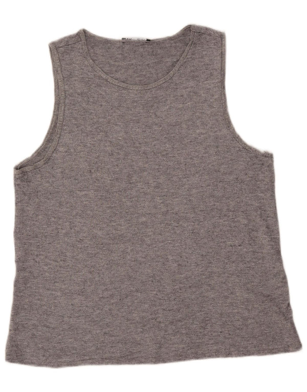 Damska kamizelka Zara Top UK 16 Large Grey Fair Isle