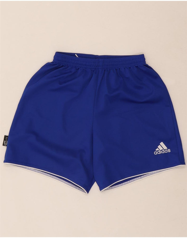 ADIDAS Boys Climalite Sport Shorts 6-7 Years XS Blue Polyester Vintage Adidas and Second-Hand Adidas from Messina Hembry 