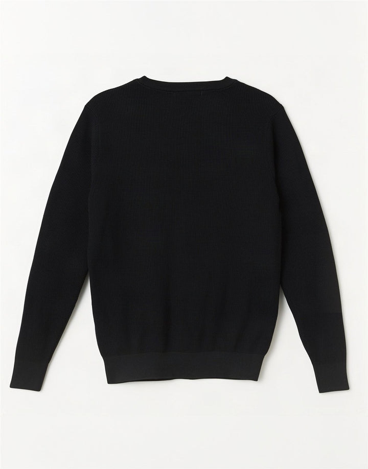 Męski sweter z okrągłym dekoltem Zara, mały, zielony, bawełniany