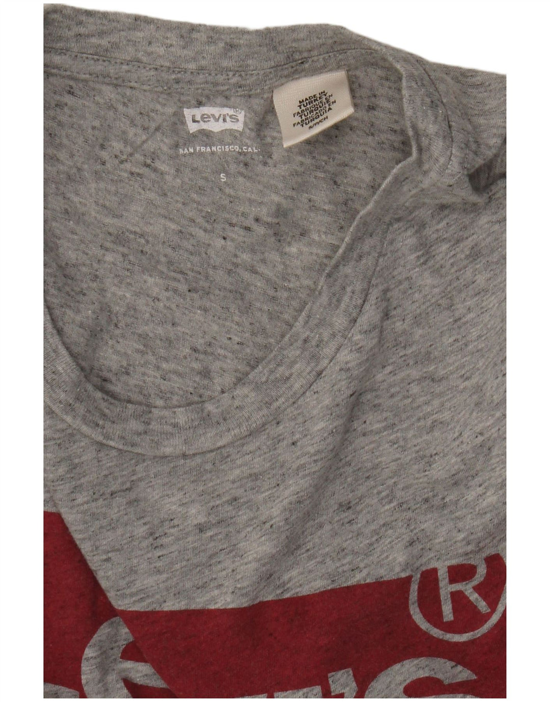 Damska koszulka z grafiką Levi's Top UK 10 Small Grey Flecked