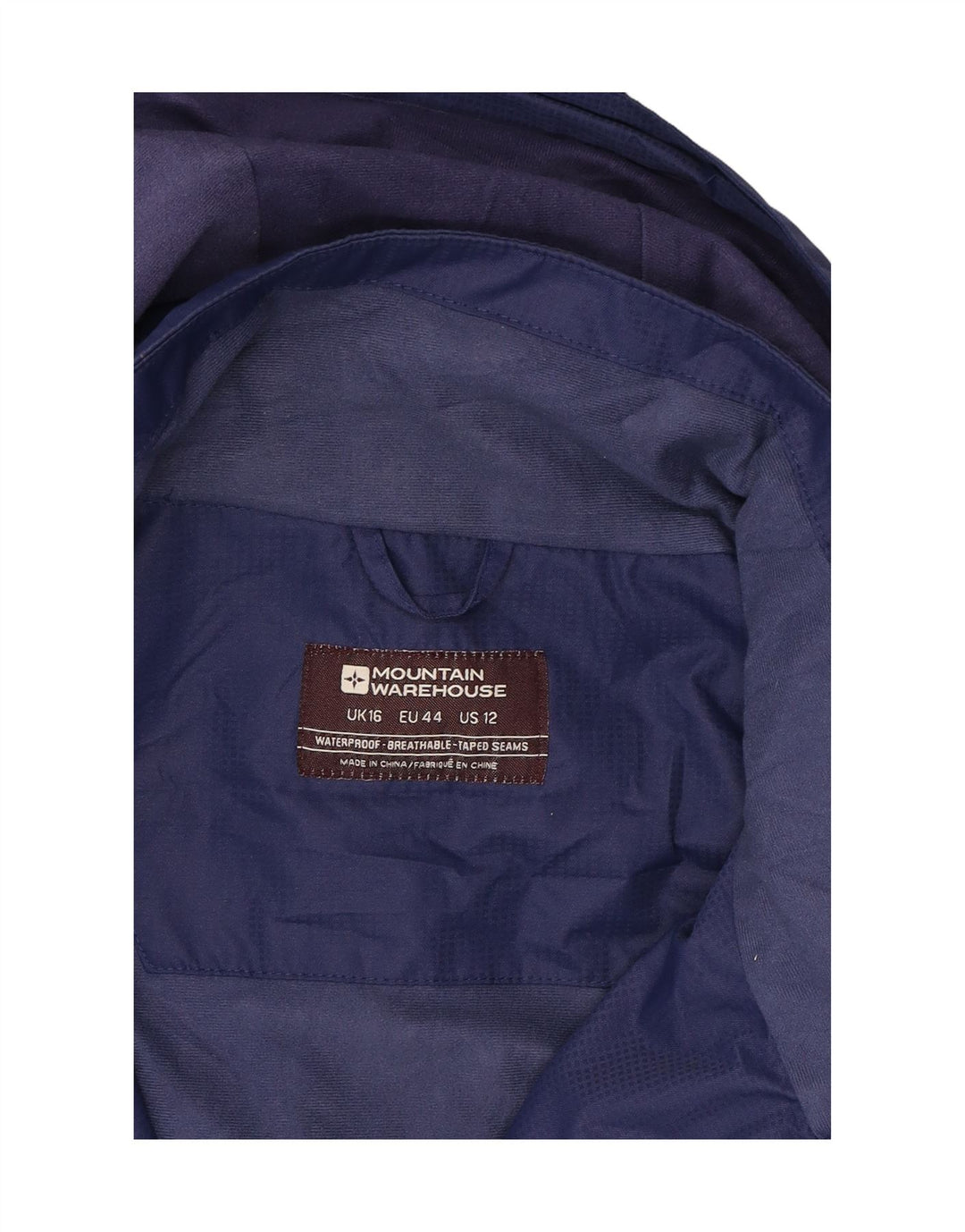 MOUNTAIN WAREHOUSE Womens Hooded Rain Jacket UK 16 Large  Navy Blue