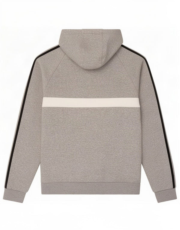 Męska bluza z kapturem Adidas, średnia szara bawełna z blokami kolorów
