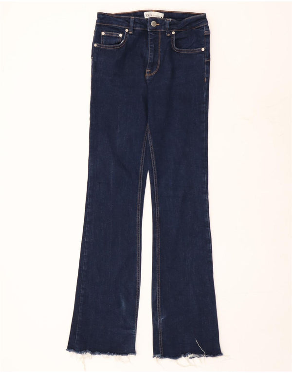 Damskie jeansy rozkloszowane Zara EU 38 Small W28 L33 Niebieskie bawełniane