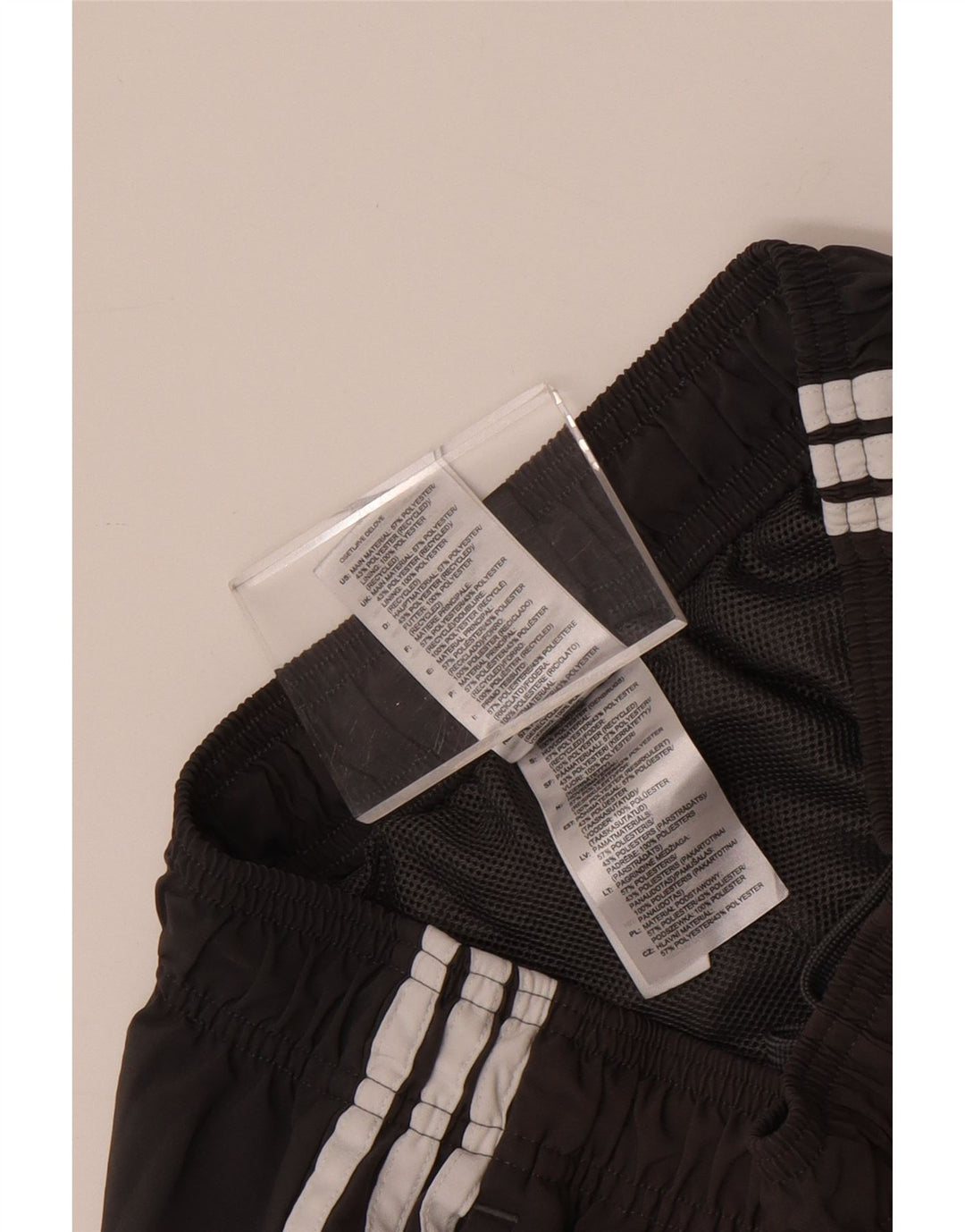 Męskie spodenki sportowe Adidas, małe, szare, poliestrowe