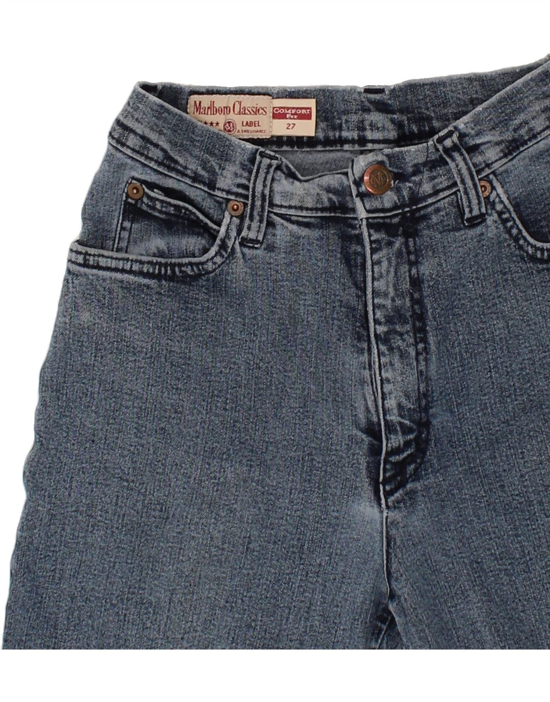 MARLBORO CLASSICS Womens Comfort Fit Straight Jeans W27 L25  Blue Vintage Marlboro Classics and Second-Hand Marlboro Classics from Messina Hembry 