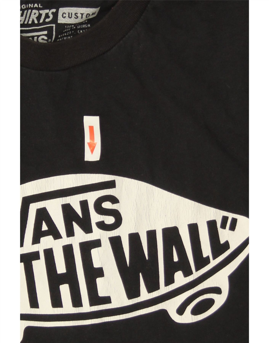 Męski T-shirt z grafiką Vans o dopasowanym kroju, średni czarny, bawełniany