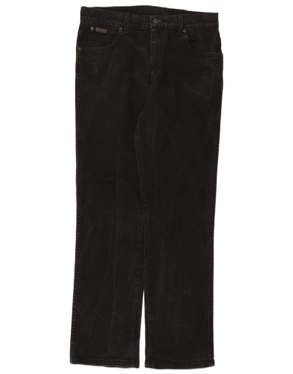 Męskie jeansy Wrangler Texas Stretch Straight W33 L32, czarne, bawełniane