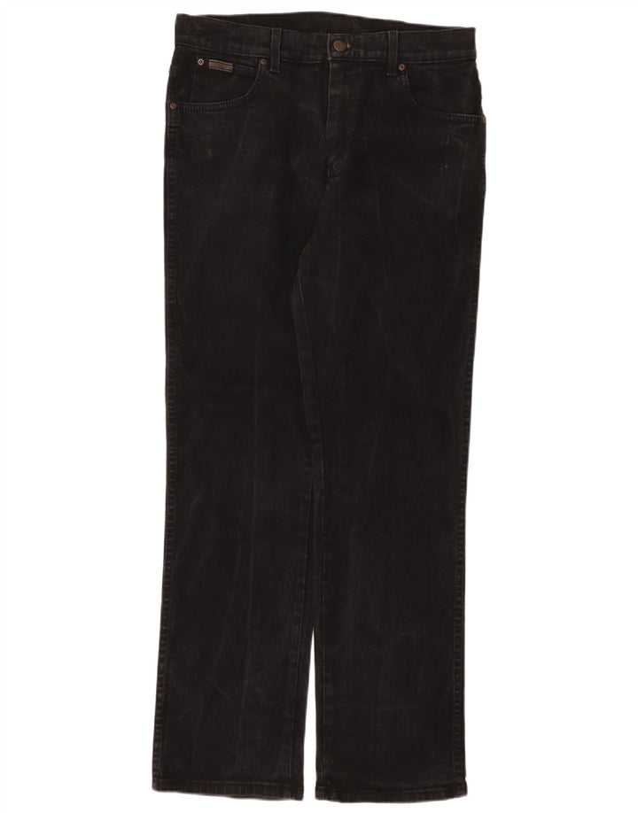 Męskie jeansy Wrangler Texas Stretch Straight W33 L32, czarne, bawełniane