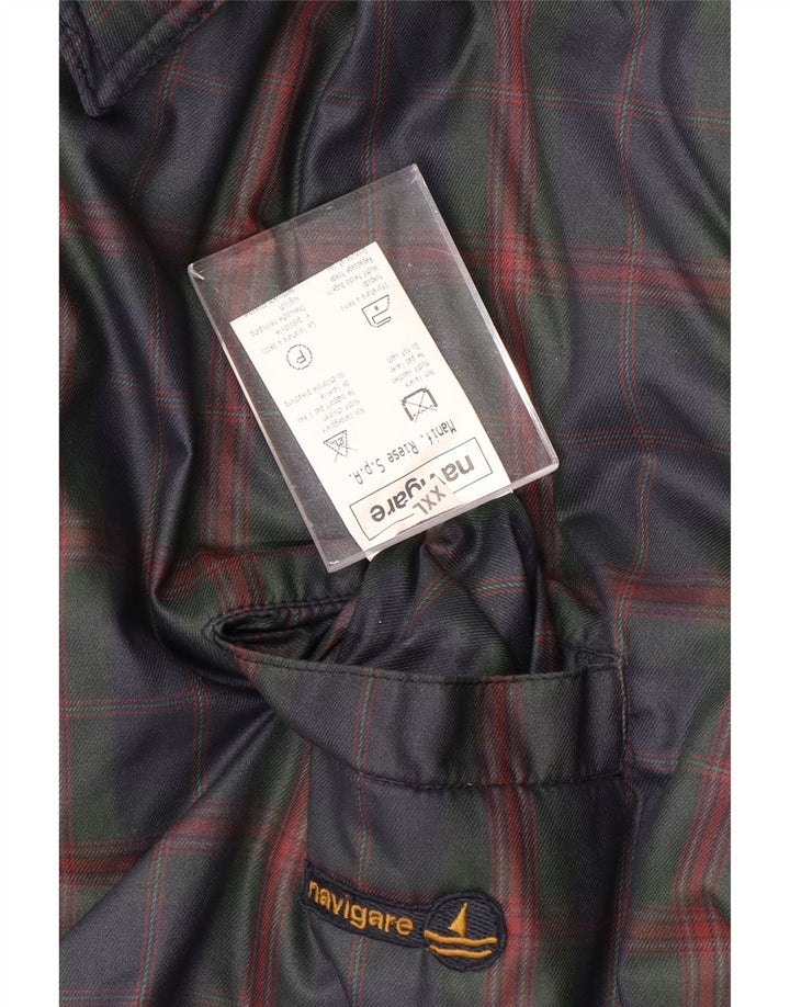 Męska dwustronna kurtka NAVIGARE UK 44 2XL Granatowa wełna