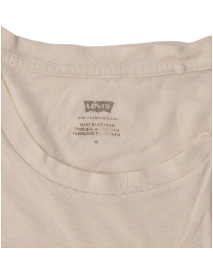 Damska koszulka z grafiką Levi's Top UK 14 Średnia biel