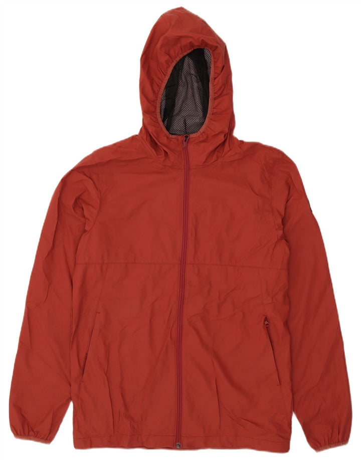 Męska kurtka przeciwdeszczowa Quiksilver z kapturem i regularnym krojem UK 36 XS, czerwony poliester