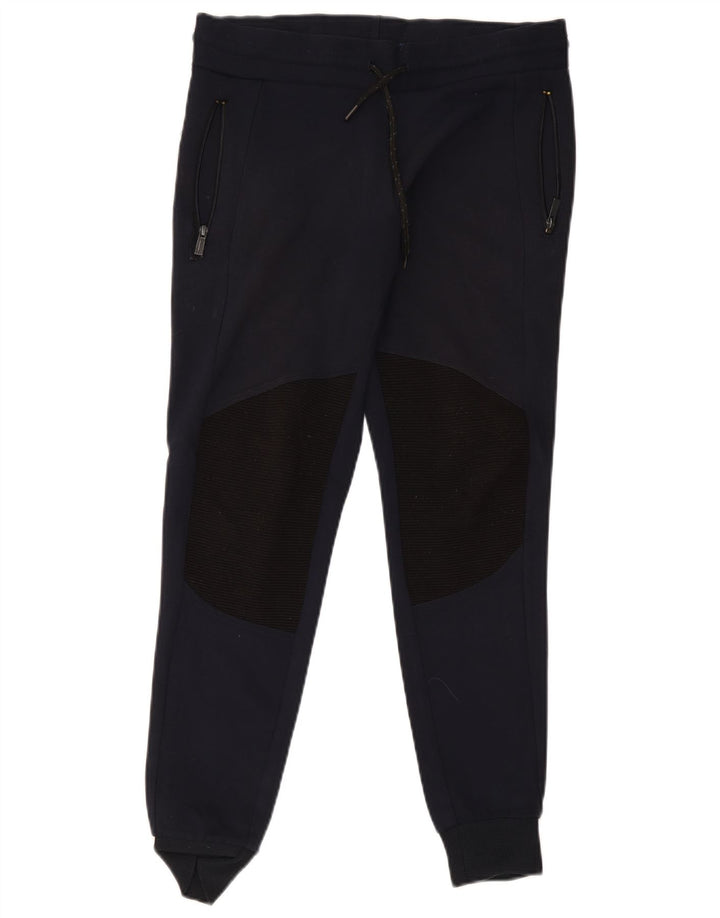 Męskie spodnie dresowe Zara Joggers Small, granatowe, z blokami kolorów