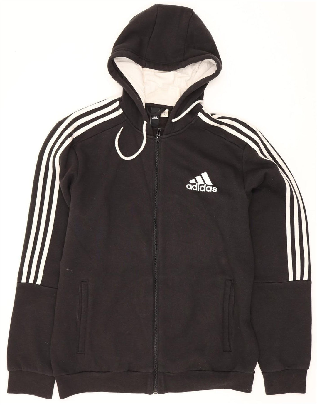 Męski sweter Adidas z zamkiem błyskawicznym, duży, czarny