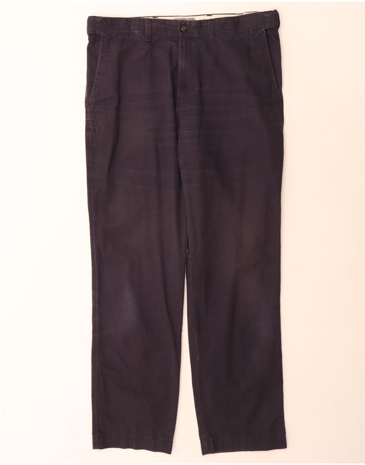 Męskie spodnie typu chino Regular Marks & Spencer W36 L31 Granatowa bawełna