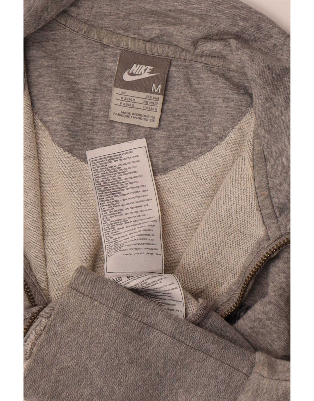 Damska bluza dresowa Nike, UK 10/12, średnia szara, nakrapiana bawełna