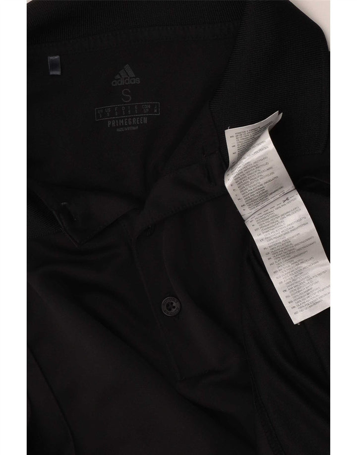 Męska koszulka polo Adidas, mała, czarna, z poliestru